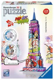 3D PUZZLE ΔΙΑΣΗΜΑ ΚΤΙΡΙΑ: ΕΜΠΑΙΡ ΣΤΕΙΤ ΜΠΙΛΤΙΝΓΚ POP ART (216 TEM) - 12599