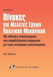 ΠΙΝΑΚΕΣ ΓΙΑ ΜΕΛΕΤΕΣ ΕΡΓΩΝ ΠΟΛΙΤΙΚΟΥ ΜΗΧΑΝΙΚΟΥ 20Η ΕΚΔΟΣΗ
